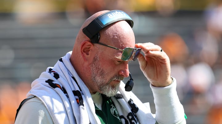 Sep 20, 2025; Knoxville, Tennessee, USA; UAB Blazers head coach Trent Dilfer during the second half against the Tennessee Volunteers at Neyland Stadium. Mandatory Credit: Randy Sartin-Imagn Images