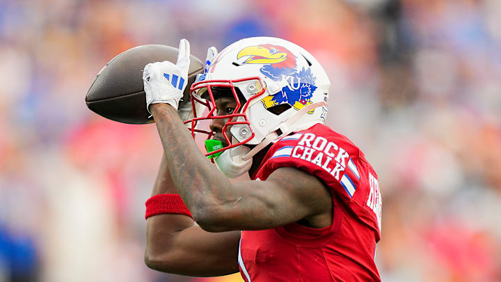Kansas football wide reciever Emmanuel Henderson Jr. 