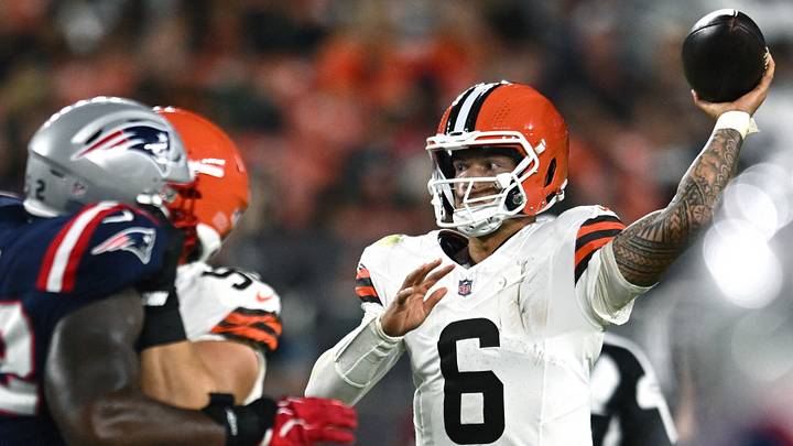 Aug 27, 2026; Cleveland, Ohio, USA; Cleveland Browns quarterback Dillon Gabriel (6) throws a pass against the New England Patriots during the first half at Huntington Bank Field. Mandatory Credit: Ken Blaze-Imagn Images Aug 27, 2026; Cleveland, Ohio, USA; Cleveland Browns quarterback Dillon Gabriel (6) throws a pass against the New England Patriots during the first half at Huntington Bank Field. Mandatory Credit: Ken Blaze-Imagn Images