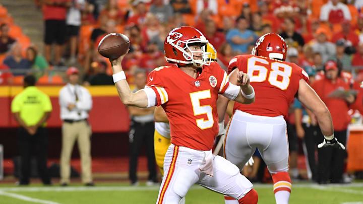 Matt McGloin during the Chiefs' 33–21 exhibition win over the Packers on Aug. 30, 2018.