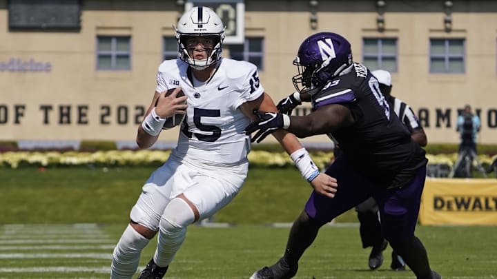 Penn State Nittany Lions quarterback Drew Allar (15)