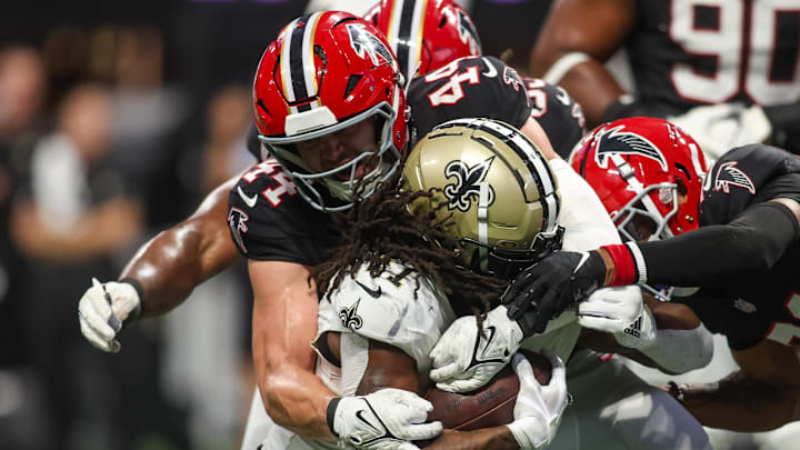 Troy Andersen had 17 tackles and an interception for a touchdown in the Atlanta Falcons 26-24 win over the New Orleans Saints. Troy Andersen had 17 tackles and an interception for a touchdown in the Atlanta Falcons 26-24 win over the New Orleans Saints.