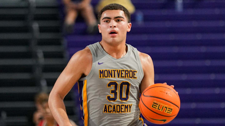 The Montverde Academy Eagles compete against the Archbishop Carroll Patriots in the first round of the 51st annual City of Palms Classic at Suncoast Credit Union Arena in Fort Myers, Fla., on Wednesday, Dec. 18, 2024. Montverde Academy won 96-77. The Montverde Academy Eagles compete against the Archbishop Carroll Patriots in the first round of the 51st annual City of Palms Classic at Suncoast Credit Union Arena in Fort Myers, Fla., on Wednesday, Dec. 18, 2024. Montverde Academy won 96-77.