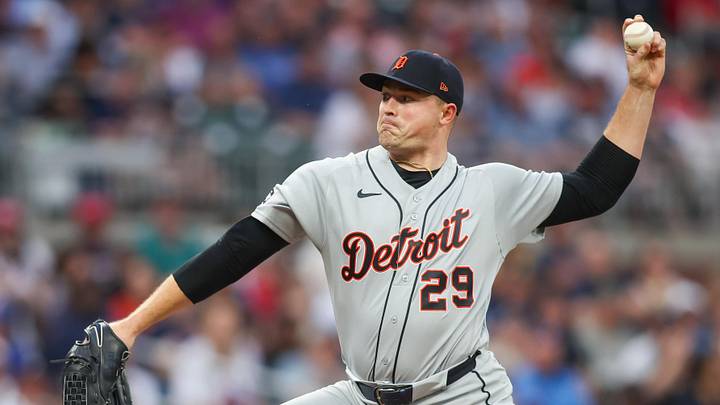 Apr 29, 2026; Atlanta, Georgia, USA; Detroit Tigers starting pitcher Tarik Skubal (29) throws against the Atlanta Braves in the second inning at Truist Park. Mandatory Credit: Brett Davis-Imagn Images Apr 29, 2026; Atlanta, Georgia, USA; Detroit Tigers starting pitcher Tarik Skubal (29) throws against the Atlanta Braves in the second inning at Truist Park. Mandatory Credit: Brett Davis-Imagn Images