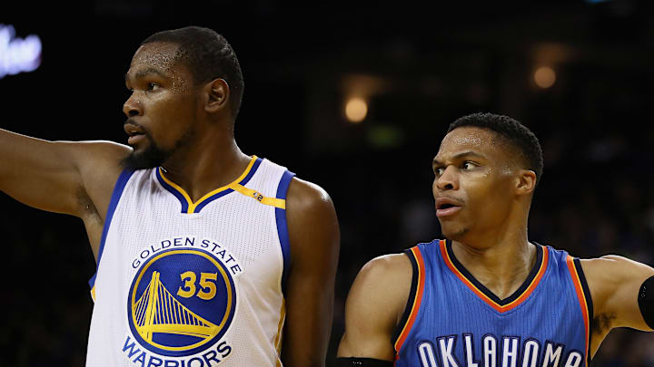 Russell Westbrook, Oklahoma City Thunder and Kevin Durant, Golden State Warriors