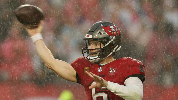 Jan 3, 2026; Tampa, Florida, USA; Tampa Bay Buccaneers quarterback Baker Mayfield (6) throws a pass against the Carolina Panthers in the first half at Raymond James Stadium. Mandatory Credit: Nathan Ray Seebeck-Imagn Images Jan 3, 2026; Tampa, Florida, USA; Tampa Bay Buccaneers quarterback Baker Mayfield (6) throws a pass against the Carolina Panthers in the first half at Raymond James Stadium. Mandatory Credit: Nathan Ray Seebeck-Imagn Images
