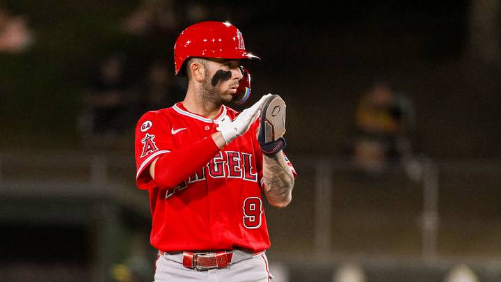 Sep 22, 2026; West Sacramento, California, USA; Los Angeles Angels shortstop Zach Neto (9) motions to his teammates after advancing to second base during the third inning of the game against the Athletics at Sutter Health Park. Mandatory Credit: Ed Szczepanski-Imagn Images Sep 22, 2026; West Sacramento, California, USA; Los Angeles Angels shortstop Zach Neto (9) motions to his teammates after advancing to second base during the third inning of the game against the Athletics at Sutter Health Park. Mandatory Credit: Ed Szczepanski-Imagn Images