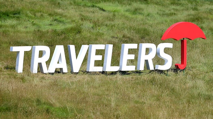 Travelers Championship signage at TPC River Highlands