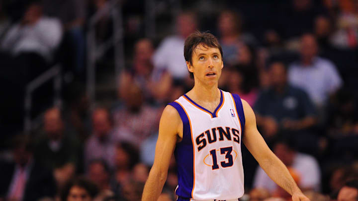Phoenix Suns guard Steve Nash in the first quarter against the San Antonio Spurs at the US Airways Center.
