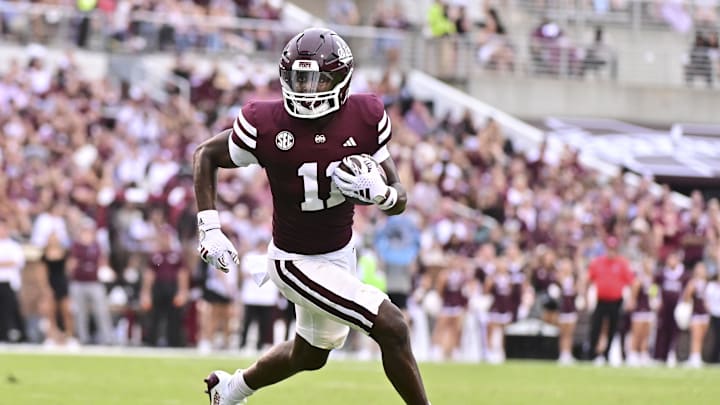 Sep 2, 2023; Starkville, Mississippi, USA; Mississippi State Bulldogs wide receiver Jaden Walley