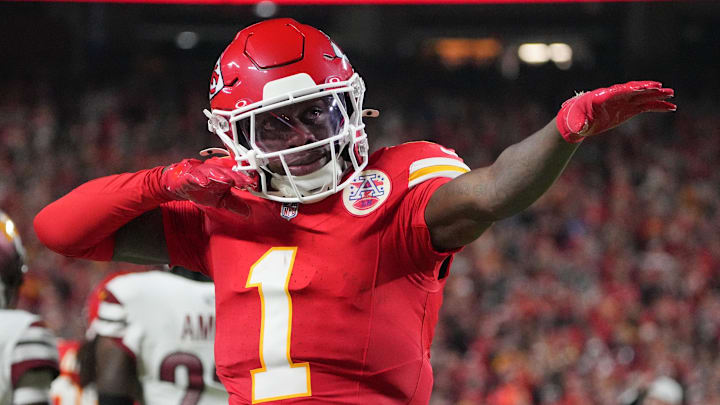 Kansas City Chiefs wide receiver Xavier Worthy. Kansas City Chiefs wide receiver Xavier Worthy.