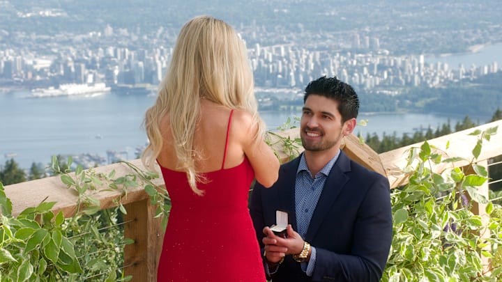 Age of Attraction. (L to R) Vanessa Drozda, Logan Goodrid in episode 108 of Age of Attraction. Cr. Courtesy of Netflix © 2026