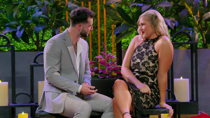 Love Is Blind. (L to R) Nick Dorka, Hannah Jiles in episode 705 of Love Is Blind. Cr. Courtesy of Netflix © 2024