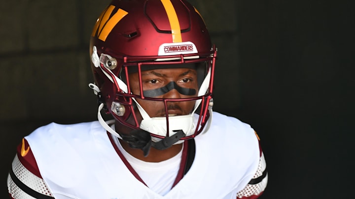 Washington Commanders wide receiver Terry McLaurin (17) Mandatory Credit: Eric Hartline-Imagn Images