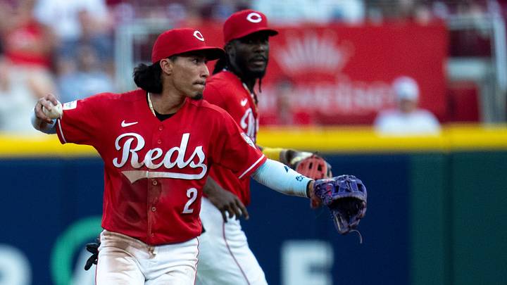 Cincinnati Reds second baseman Edwin Arroyo (2) throws to first for an out in the third inning between the Cleveland Guardians and Cincinnati Reds at Great American Ball Park in Cincinnati on Wednesday, July 29, 2026. Cincinnati Reds second baseman Edwin Arroyo (2) throws to first for an out in the third inning between the Cleveland Guardians and Cincinnati Reds at Great American Ball Park in Cincinnati on Wednesday, July 29, 2026.