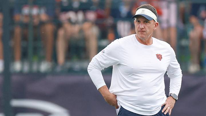 Aug 5, 2026; Lake Forest, IL, USA; Chicago Bears defensive coordinator Dennis Allen walks on the field during training camp at Halas Hall. Mandatory Credit: Kamil Krzaczynski-Imagn Images Aug 5, 2026; Lake Forest, IL, USA; Chicago Bears defensive coordinator Dennis Allen walks on the field during training camp at Halas Hall. Mandatory Credit: Kamil Krzaczynski-Imagn Images