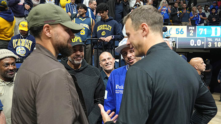 Stephen Curry, Dell Curry, Seth Curry, Jon Scheyer, Duke v California