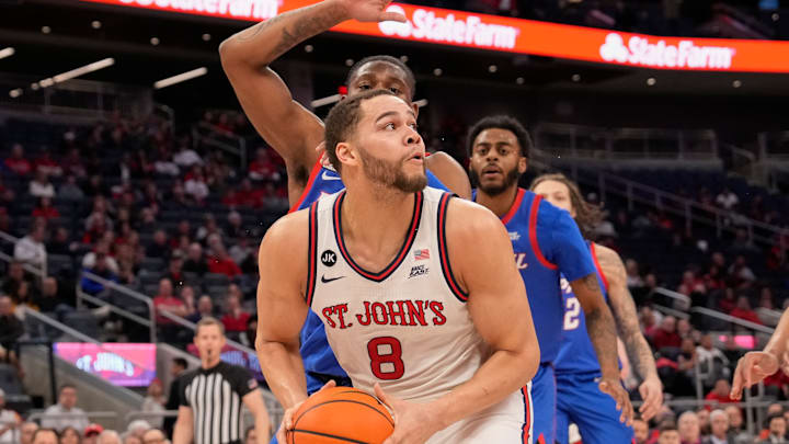 DePaul v St. John's; St. John's basketball forward Chris Ledlum