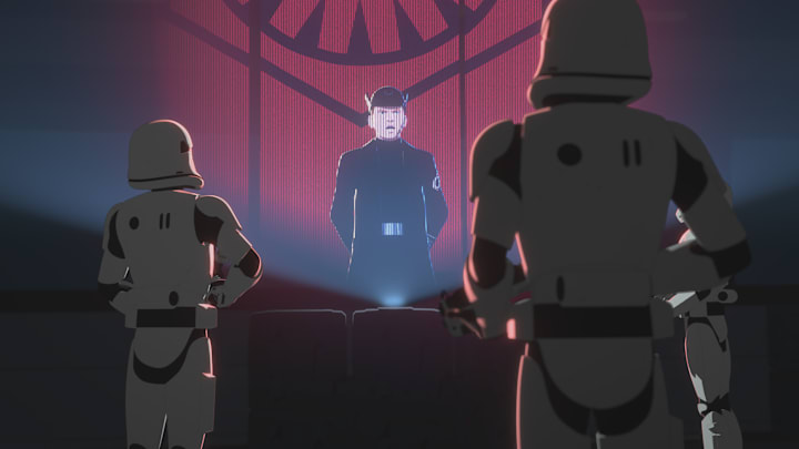 STAR WARS RESISTANCE - "No Escape: Part 1" - Kaz, Neeku, Torra devise a plan to free their friends, but itÕs upended when Kaz bears witness to the full might of the First Order. This episode of "Star Wars Resistance" airs Sunday, March 10 (10:00 - 10:30 P.M. EST) on Disney Channel. (Disney Channel)
GENERAL HUX