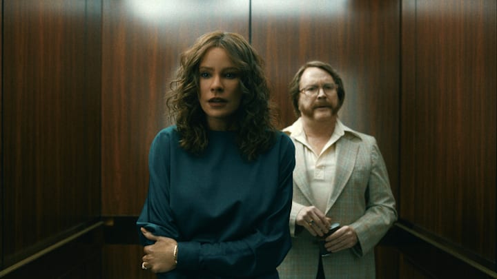 Griselda. (L to R) Sofia Vergara as Griselda, Christian Tappan as Arturo in episode 102 of Griselda. Cr. Courtesy of Netflix © 2023