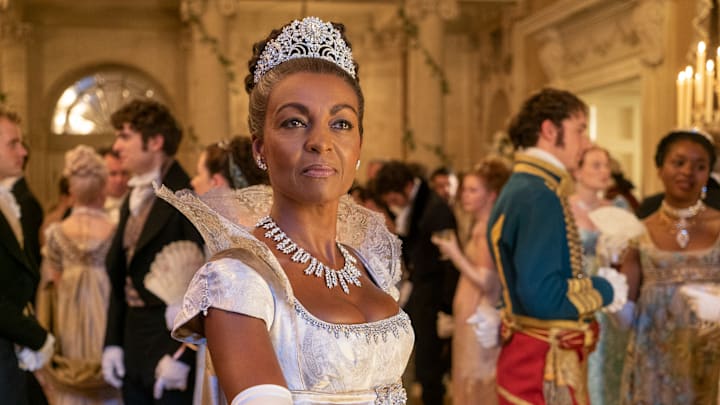 BRIDGERTON ADJOA ANDOH as LADY DANBURY in episode 101 of BRIDGERTON Cr. LIAM DANIEL/NETFLIX © 2020