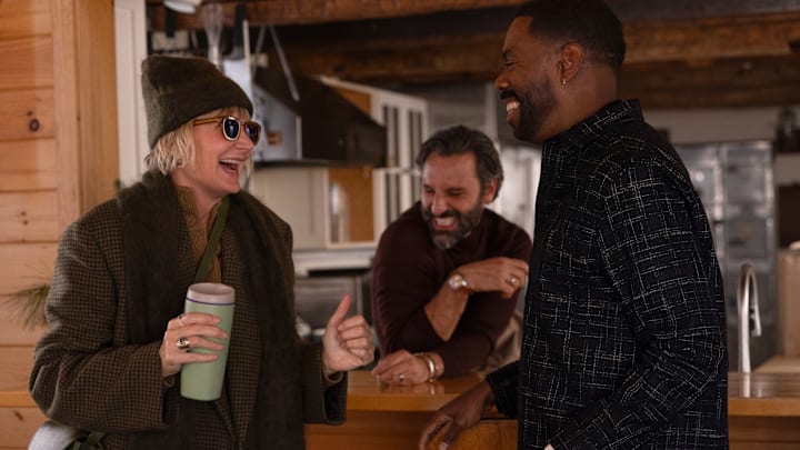 THE FOUR SEASONS. (L to R) Kerri Kenney as Anne, Marco Calvani as Claude, and Colman Domingo as Danny in Episode 107 of The Four Seasons