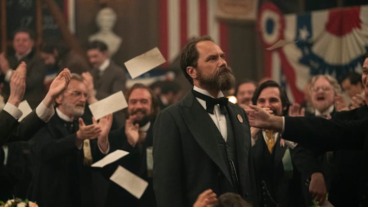 Death By Lightning. Michael Shannon as James Garfield in episode 101 of Death By Lightning. Cr. Larry Horricks/Netflix © 2024