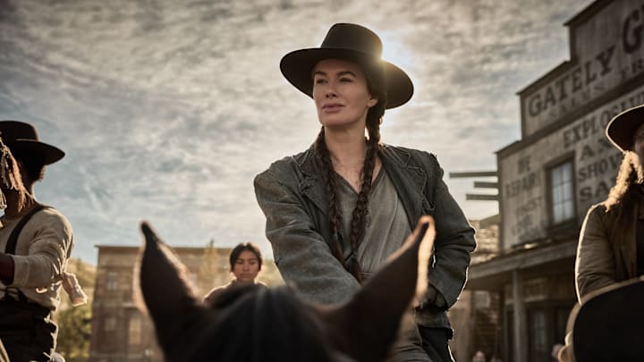 THE ABANDONS. Lena Headey as Fiona Nolan in The Abandons. Cr. MATTHIAS CLAMER/Netflix © 2024 THE ABANDONS. Lena Headey as Fiona Nolan in The Abandons. Cr. MATTHIAS CLAMER/Netflix © 2024