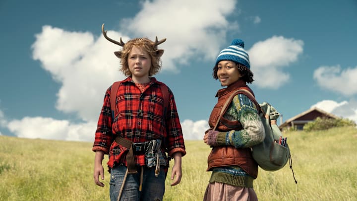 Sweet Tooth. (L to R) Christian Convery as Gus, Naledi Murray as Wendy in episode 303 of Sweet Tooth. Cr. Matt Klitscher/Netflix © 2024
