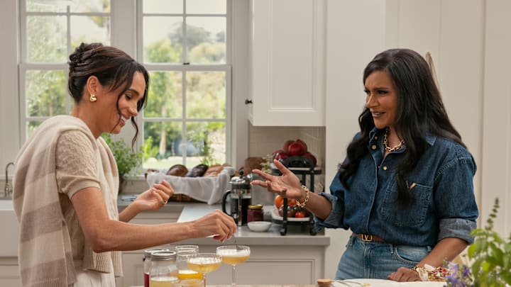 With Love, Meghan. (L to R) Meghan, Duchess of Sussex, Mindy Kaling in episode 102 of With Love, Meghan. Cr. Justin Coit/Netflix © 2025