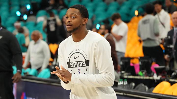 May 22, 2026; San Antonio, Texas, USA; San Antonio Spurs guard De'aaron Fox (4) practices before game three of the western conference finals for the 2026 NBA playoffs at Frost Bank Center. Mandatory Credit: Scott Wachter-Imagn Images May 22, 2026; San Antonio, Texas, USA; San Antonio Spurs guard De'aaron Fox (4) practices before game three of the western conference finals for the 2026 NBA playoffs at Frost Bank Center. Mandatory Credit: Scott Wachter-Imagn Images