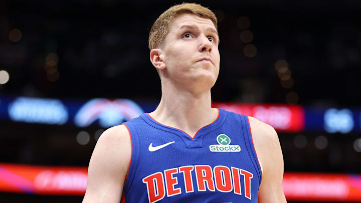 Mar 17, 2026; Washington, District of Columbia, USA; Detroit Pistons guard Kevin Huerter (27) looks on during first half against the Washington Wizards at Capital One Arena. Mandatory Credit: Daniel Kucin Jr.-Imagn Images Mar 17, 2026; Washington, District of Columbia, USA; Detroit Pistons guard Kevin Huerter (27) looks on during first half against the Washington Wizards at Capital One Arena. Mandatory Credit: Daniel Kucin Jr.-Imagn Images