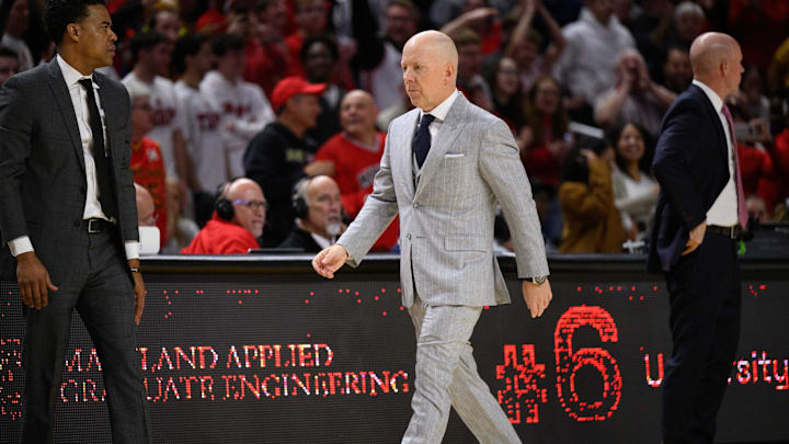 Jan 10, 2025; College Park, Maryland, USA; /UCLA Bruins head coach Mick Cronin walks off of the court during the second half against the Maryland Terrapins at Xfinity Center. Mandatory Credit: Reggie Hildred-Imagn Images