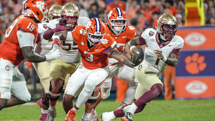 The Clemson defense limited Florida State quarterback Tommy Castellanos and the elite Seminole rushing attack on Saturday. 