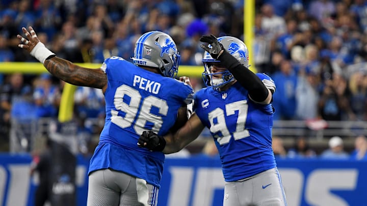 Detroit Lions defensive end Aidan Hutchinson (97). Detroit Lions defensive end Aidan Hutchinson (97).
