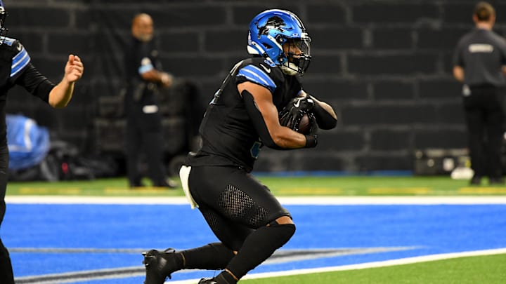 Detroit Lions running back David Montgomery (5). Detroit Lions running back David Montgomery (5).