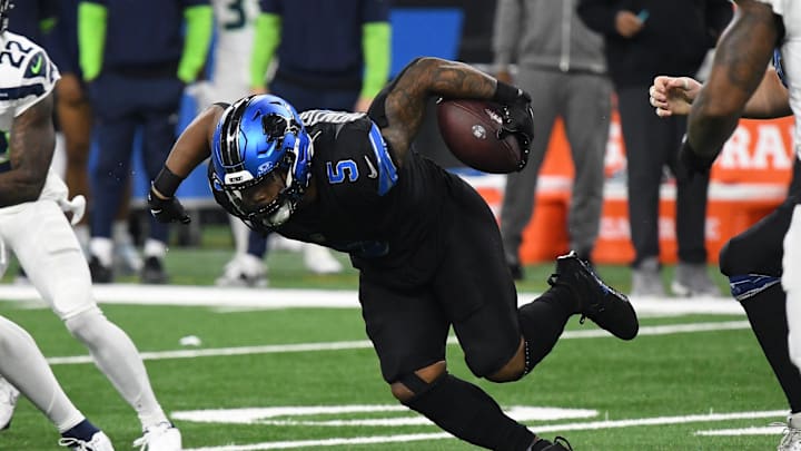 Detroit Lions running back David Montgomery (5).