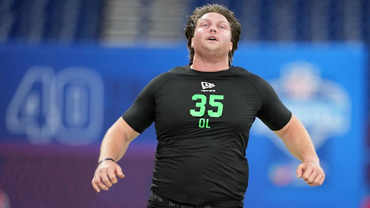 Clemson offensive lineman Blake Miller (OL35) during the NFL Scouting Combine 