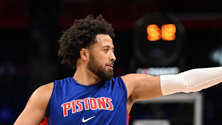 Oct 16, 2025; Detroit, Michigan, USA; Detroit Pistons guard Cade Cunningham (2) warms up before their game against the Washington Wizards at Little Caesars Arena. Mandatory Credit: Lon Horwedel-Imagn Images Oct 16, 2025; Detroit, Michigan, USA; Detroit Pistons guard Cade Cunningham (2) warms up before their game against the Washington Wizards at Little Caesars Arena. Mandatory Credit: Lon Horwedel-Imagn Images