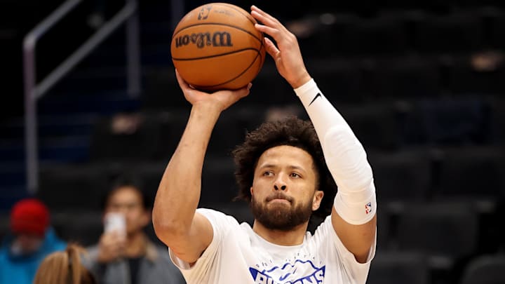 Mar 17, 2026; Washington, District of Columbia, USA; Detroit Pistons guard Cade Cunningham (2) takes a shot before a game against the Washington Wizards at Capital One Arena. Mandatory Credit: Daniel Kucin Jr.-Imagn Images