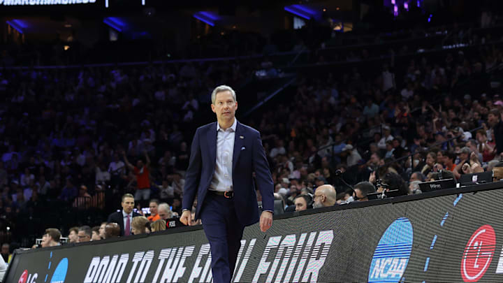 Mar 22, 2026; Philadelphia, PA, USA; Virginia Cavaliers head coach Ryan Odom reacts in the first half during a second round game of the men's 2026 NCAA Tournament at Xfinity Mobile Arena. Mandatory Credit: Bill Streicher-Imagn Images