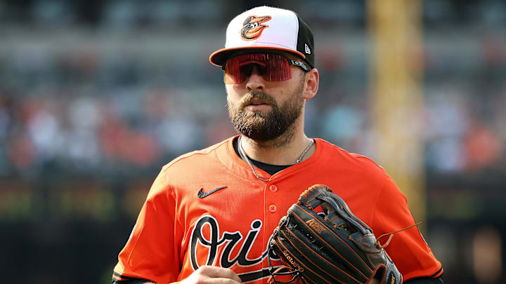 Jul 12, 2025; Baltimore, Maryland, USA; Baltimore Orioles outfielder Colton Cowser (17) looks on during the fourth inning against the Miami Marlins at Oriole Park at Camden Yards. Mandatory Credit: Daniel Kucin Jr.-Imagn Images Jul 12, 2025; Baltimore, Maryland, USA; Baltimore Orioles outfielder Colton Cowser (17) looks on during the fourth inning against the Miami Marlins at Oriole Park at Camden Yards. Mandatory Credit: Daniel Kucin Jr.-Imagn Images
