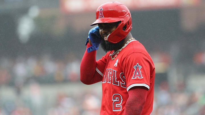 Jun 15, 2025; Baltimore, Maryland, USA; Los Angeles Angels third baseman Luis Rengifo (2) looks on during the seventh inning against the Baltimore Orioles at Oriole Park at Camden Yards. Mandatory Credit: Daniel Kucin Jr.-Imagn Images Jun 15, 2025; Baltimore, Maryland, USA; Los Angeles Angels third baseman Luis Rengifo (2) looks on during the seventh inning against the Baltimore Orioles at Oriole Park at Camden Yards. Mandatory Credit: Daniel Kucin Jr.-Imagn Images