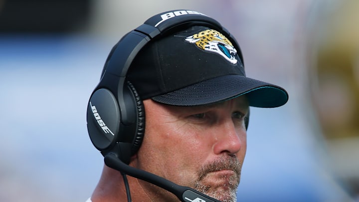 Dec 11, 2016; Jacksonville, FL, USA; Jacksonville Jaguars head coach Gus Bradley on the sidelines during the second half of an NFL football game against the Minnesota Vikings at EverBank Field. The Vikings won 25-16. Mandatory Credit: Reinhold Matay-Imagn Images Dec 11, 2016; Jacksonville, FL, USA; Jacksonville Jaguars head coach Gus Bradley on the sidelines during the second half of an NFL football game against the Minnesota Vikings at EverBank Field. The Vikings won 25-16. Mandatory Credit: Reinhold Matay-Imagn Images