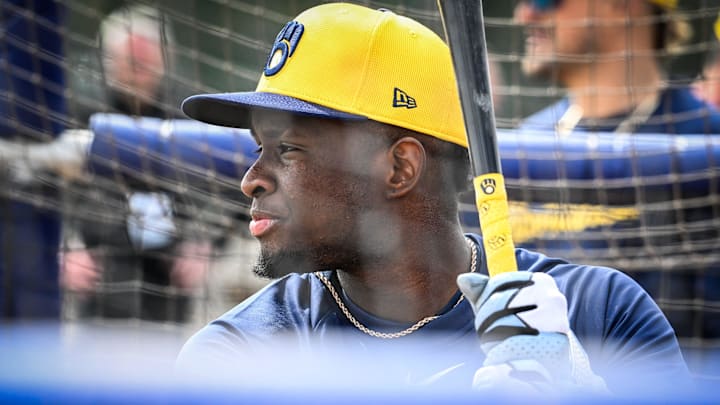 Milwaukee Brewers outfielder Luis Lara takes batting practice during spring training workouts Monday, February 17, 2025, at American Family Fields of Phoenix in Phoenix, Arizona.