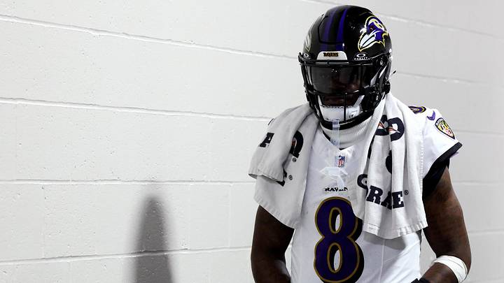 Jan 4, 2026; Pittsburgh, Pennsylvania, USA;  Baltimore Ravens quarterback Lamar Jackson (8) walks to the field to play the Pittsburgh Steelers at Acrisure Stadium. Mandatory Credit: Charles LeClaire-Imagn Images