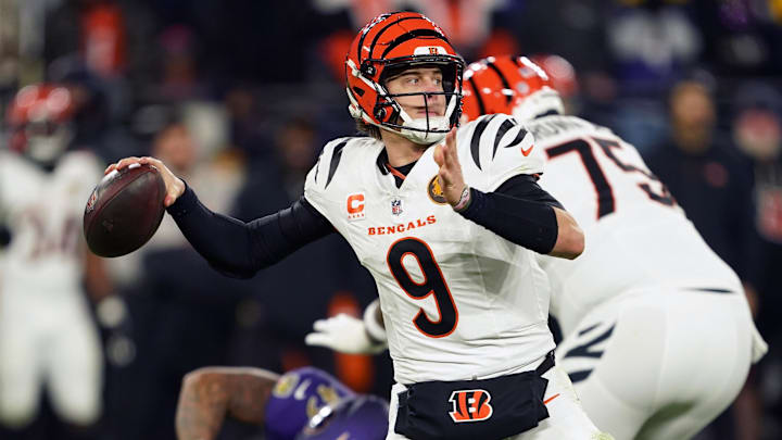 Joe Burrow and the Bengals look to sweep the season series against the Ravens. Joe Burrow and the Bengals look to sweep the season series against the Ravens.