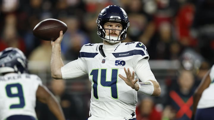 Sam Darnold and the Seahawks are home favorites against the 49ers in the NFL Divisional Round.
