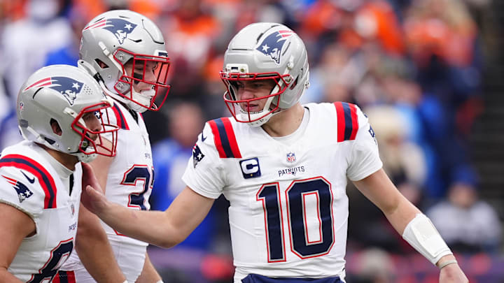 The New England Patriots and quarterback Drake Maye are +165 to win the Super Bowl.