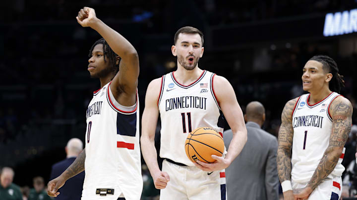 The UConn Huskies and forward Alex Karaban are underdogs in the Elite 8.